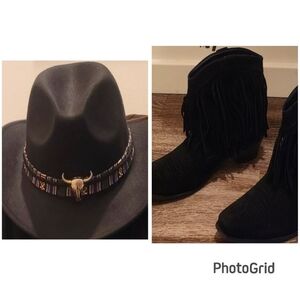 Cowgirl Hat and Boots Set (Bundle Deal)